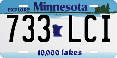 MN license plate 733LCI