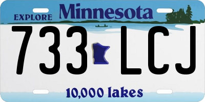 MN license plate 733LCJ