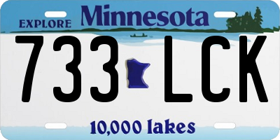 MN license plate 733LCK