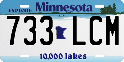 MN license plate 733LCM