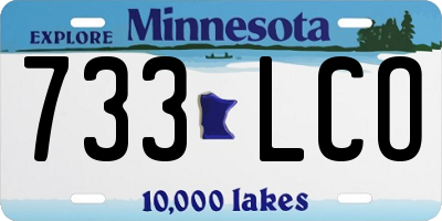 MN license plate 733LCO
