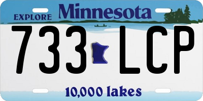 MN license plate 733LCP