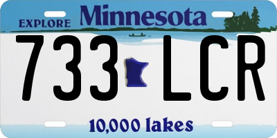 MN license plate 733LCR