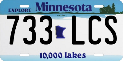 MN license plate 733LCS