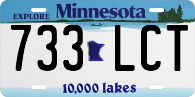 MN license plate 733LCT