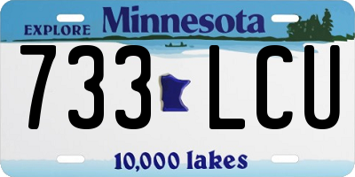 MN license plate 733LCU