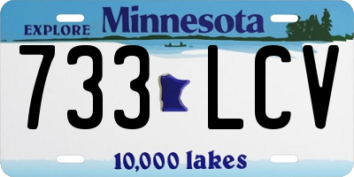 MN license plate 733LCV