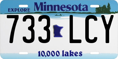 MN license plate 733LCY