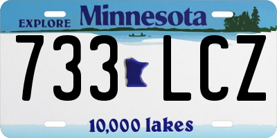 MN license plate 733LCZ