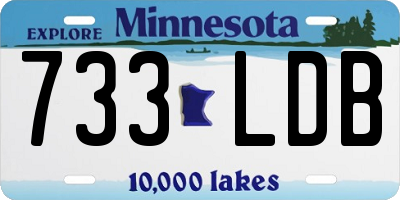 MN license plate 733LDB