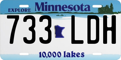 MN license plate 733LDH
