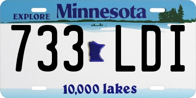 MN license plate 733LDI