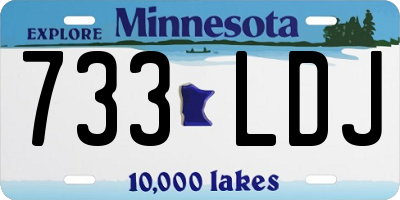 MN license plate 733LDJ