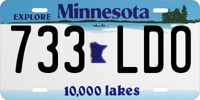 MN license plate 733LDO