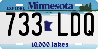 MN license plate 733LDQ