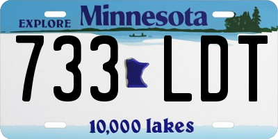 MN license plate 733LDT