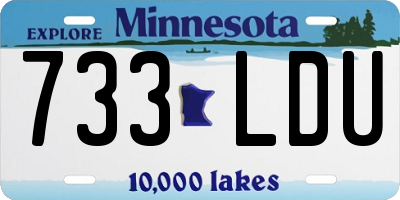 MN license plate 733LDU