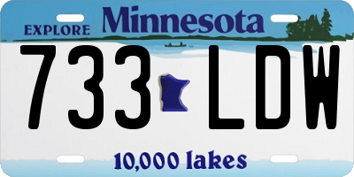 MN license plate 733LDW
