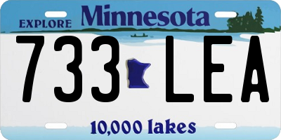 MN license plate 733LEA