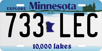 MN license plate 733LEC
