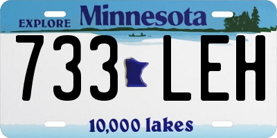 MN license plate 733LEH