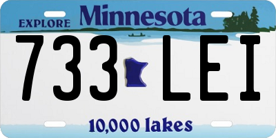 MN license plate 733LEI