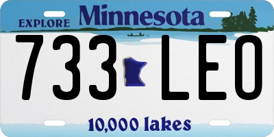 MN license plate 733LEO