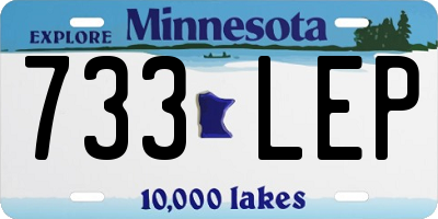 MN license plate 733LEP