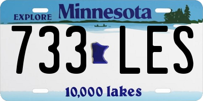 MN license plate 733LES