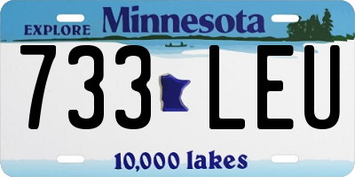 MN license plate 733LEU