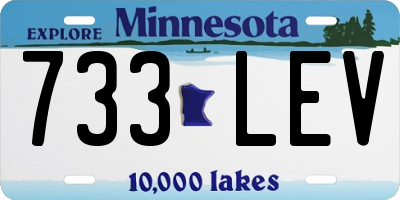 MN license plate 733LEV