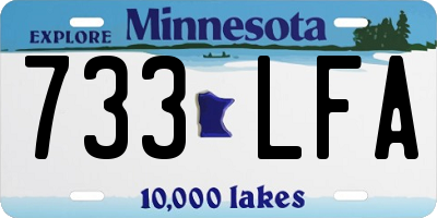 MN license plate 733LFA