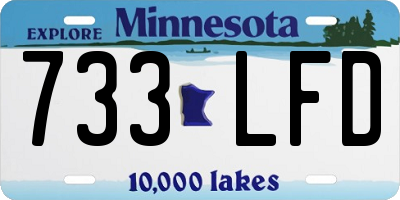 MN license plate 733LFD