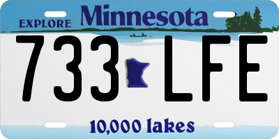 MN license plate 733LFE