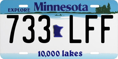 MN license plate 733LFF