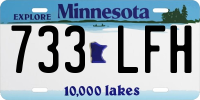 MN license plate 733LFH