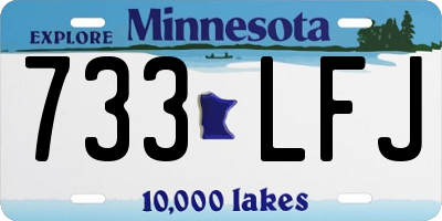 MN license plate 733LFJ
