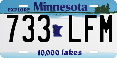 MN license plate 733LFM