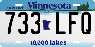 MN license plate 733LFQ