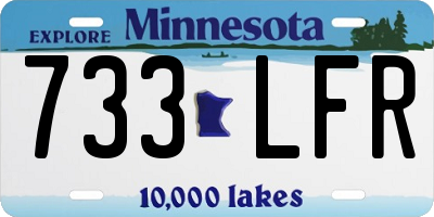 MN license plate 733LFR