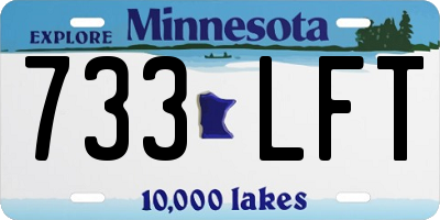 MN license plate 733LFT