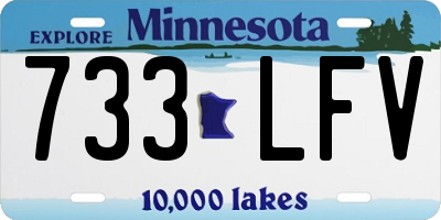 MN license plate 733LFV