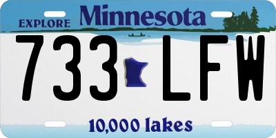 MN license plate 733LFW