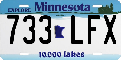 MN license plate 733LFX