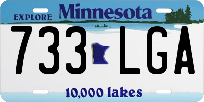 MN license plate 733LGA