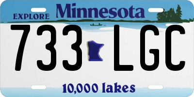 MN license plate 733LGC