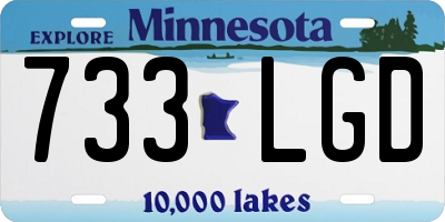 MN license plate 733LGD