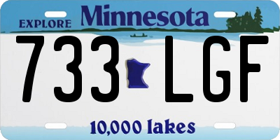 MN license plate 733LGF