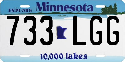 MN license plate 733LGG