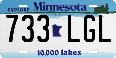 MN license plate 733LGL